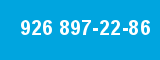 926 897-22-86